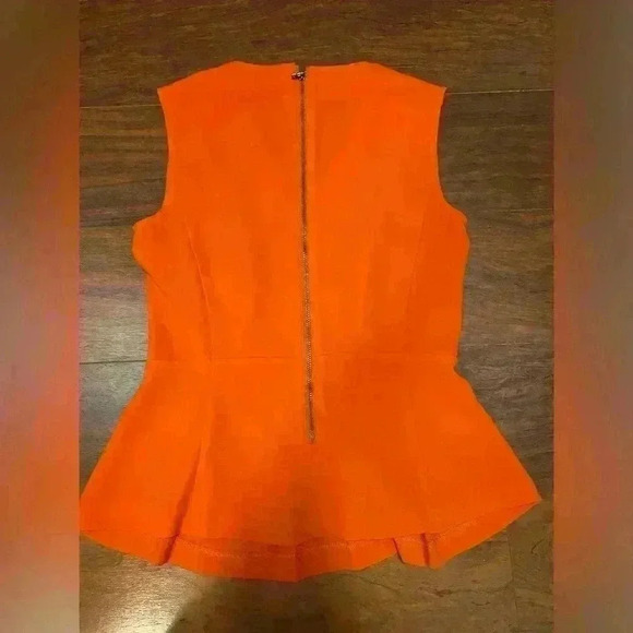 Banana Republic Orange Peplum Top - size 0 - Picture 2 of 3